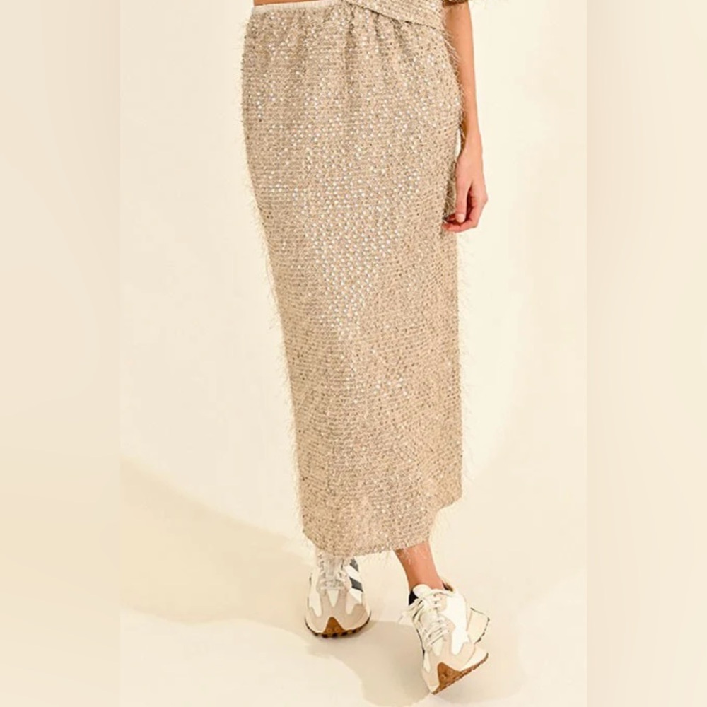 New Molly Bracken Long Sequin Skirt Women’s Size: XS